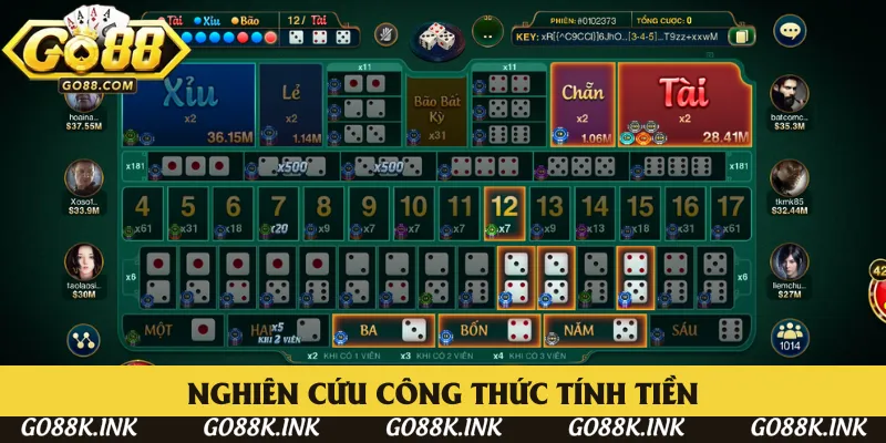 Công thức dùng để xác định khi thắng hay thua