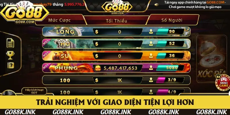 Bạn có thể trải nghiệm giao diện mượt mà hơn với app Go88 Bạn có thể trải nghiệm giao diện mượt mà hơn với app Go88